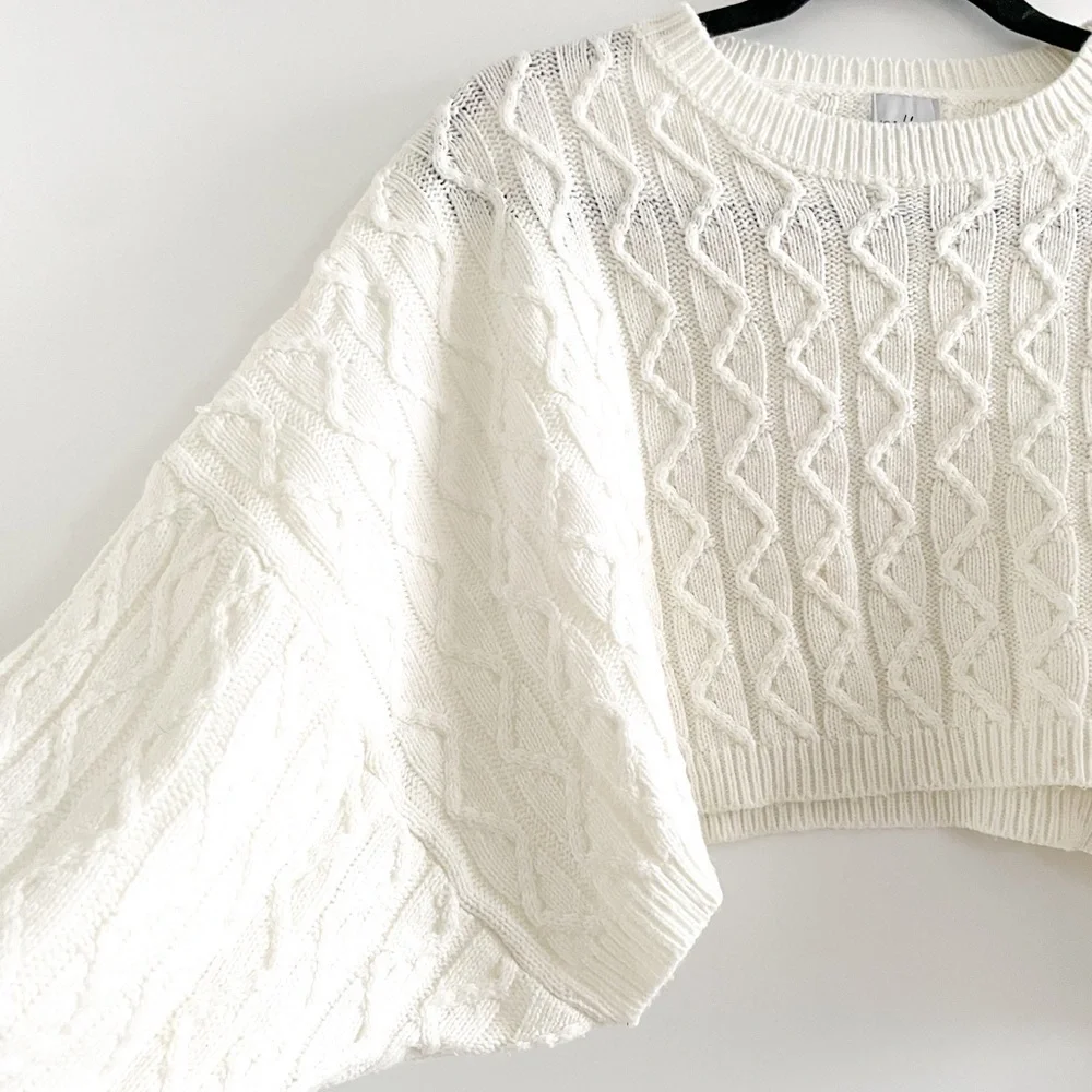 Princess Polly Cable Knit Crop Sweater - Picture 3 of 7